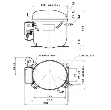 Compresor frigorific Cubigel ML90FB (R404a)